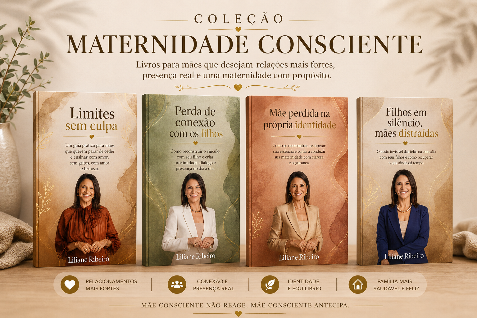 Coleção Maternidade Consciente com os 4 ebooks de Liliane Ribeiro